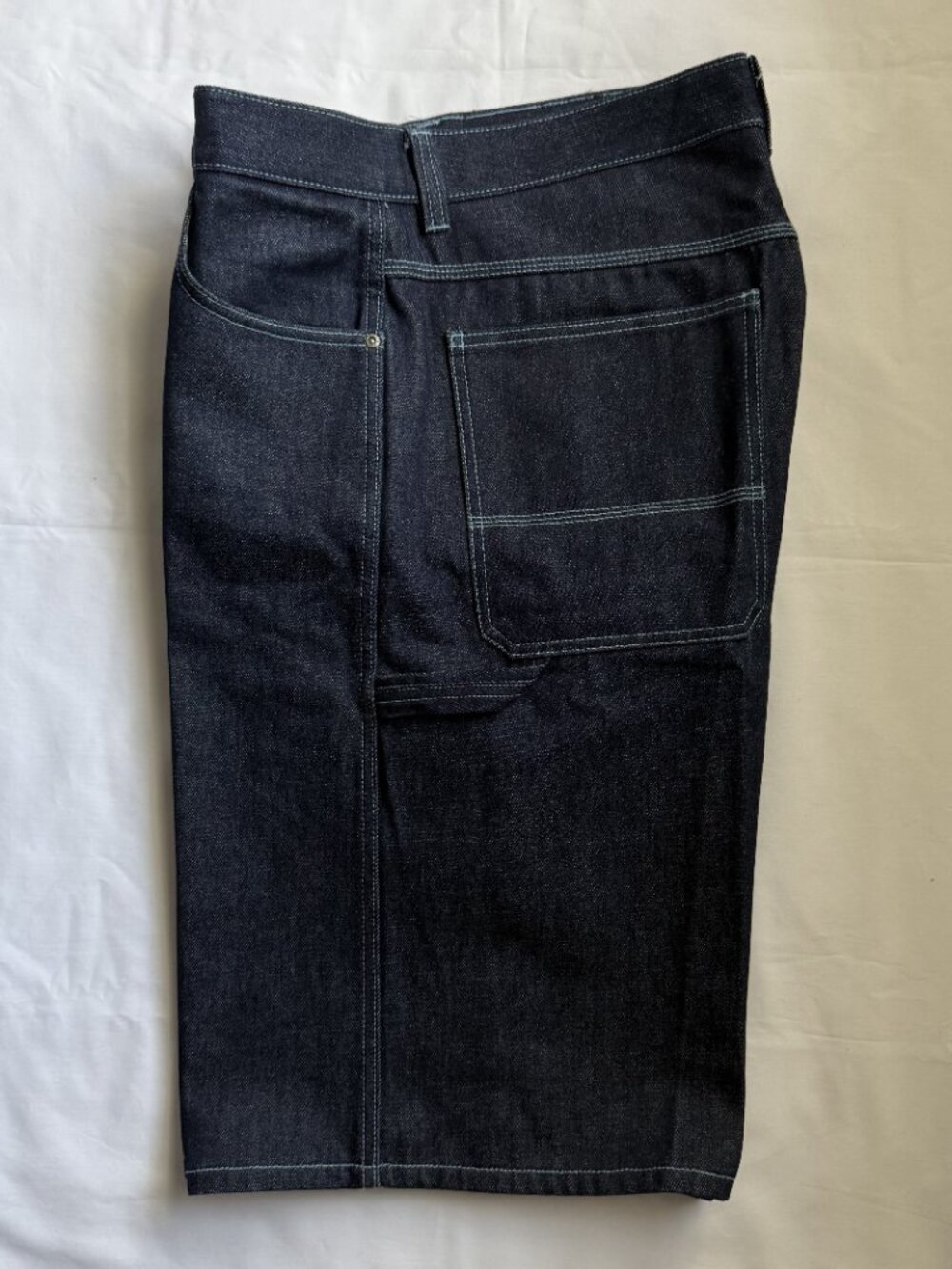 Roglins Jeans Vintage Dark Wash Baggy Denim Carpenter Shorts Jorts Size 36 - Picture 4 of 10